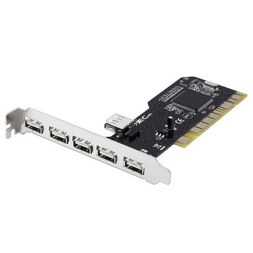 0806293536765 - SYBA MULTIMEDIA, INC. 6-PORT (5+1) USB 2.0 PCI CARD, NEC CHIPSET SD-NECU2-5E1I