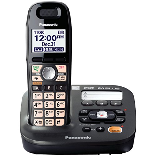 0806296603136 - PANASONIC KX-TG6591T DECT 6.0 AMPLIFIED SOUND CORDLESS PHONE WITH ANSWERING SYSTEM, METALLIC BLACK, 1 HANDSET