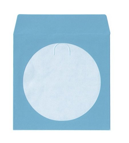 0806479249496 - PAPER CD SLEEVES WITH WINDOW & FLAP, SKY BLUE, 1000 PIECES