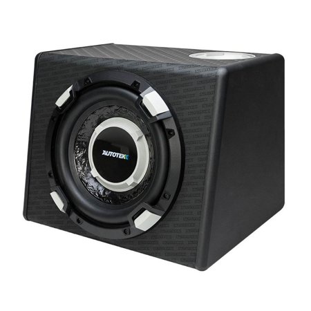 0806576228851 - AUTOTEK SSW110A 10 INCH 600 WATT MAX 4 OHM LOADED ENCLOSED POWERED SUBWOOFER