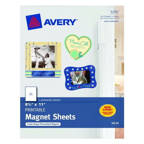 0806791882517 - AVERY MAGNET SHEETS, 8.5 X 11 INCHES, WHITE