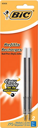 0806791895012 - BIC PEN REFILL FOR WIDE BODY/VELOCITY/CLEAR CLIC, MEDIUM POINT, 2/PACK, BLUE (BICMRC21BE)