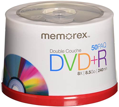 0806792058874 - MEMOREX 8.5 GB 8 X DOUBLE LAYER DVD+R - 50 PACK SPINDLE
