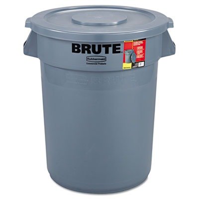 0806792137319 - RUBBERMAID COMMERCIAL PRODUCTS 863292GRA BRUTE CONTAINER ALL-INCLUSIVE, ROUND, PLASTIC, 32 GALLON, GRAY