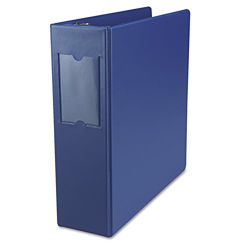 0806792222565 - UNIVERSAL 35412 SUEDE FINISH ROUND RING BINDER WITH LABEL HOLDER, 3 CAPACITY, ROYAL BLUE