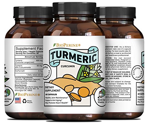 0806808278739 - GROUND TURMERIC CURCUMIN WITH BIOPERINE - FOR WOMEN + MEN - ALL NATURAL PURE ROOT EXTRACT SUPPLEMENT - BEST IMMUNE RESPONSE BENEFITS + TOP JOINT HEALTH ANTIOXIDANT CAPSULES - WORLD CLASS VITAMINS