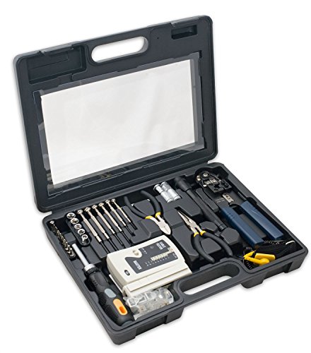 0807030505273 - SYBA 50 PIECE COMPUTER NETWORK INSTALLATION TOOL KIT WITH MULTI-MODULE CABLE TESTER (SY-ACC65047)