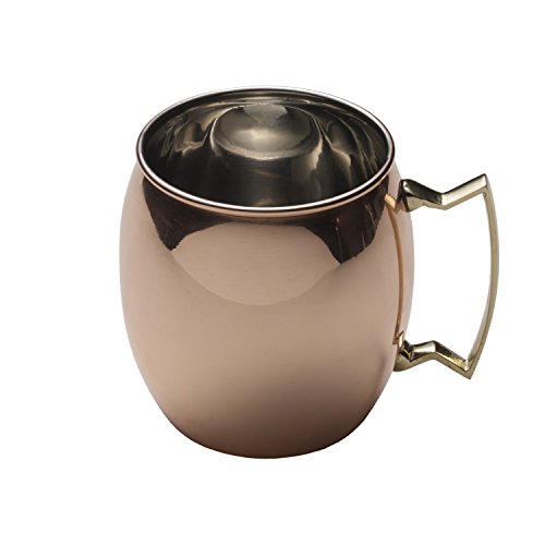 0807320206187 - MIKASA MOSCOW MULE COPPER BARREL MUG WITH BRASS HANDLE, 16-OUNCE