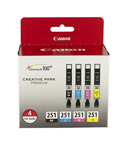 0807320392958 - CANON CLI-251 - BLACK, CYAN, MAGENTA, YELLOW - 4 COLOR PACK