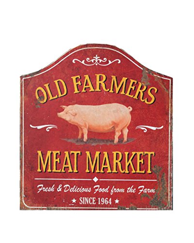 0807472669144 - CREATIVE CO-OP METAL WALL FARM SIGN, 22 BY 24-INCH