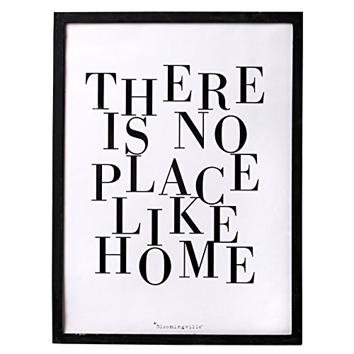 0807472863771 - WOOD FRAMED THERE IS NO PLACE LIKE HOME WALL DECOR