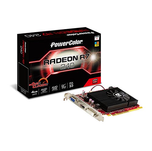 0808113015658 - POWERCOLOR AMD RADEON R7 240 4GB DDR3 OC VGA/DVI/HDMI PCI-E VIDEO CARD AXR7 4GBK3-HE/OC