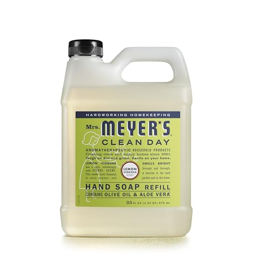 0808124121638 - MRS. MEYERS LIQUID HAND SOAP REFILL LEMON VERBENA 33 OUNCES