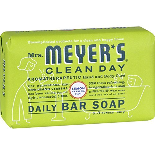 0808124121652 - MRS. MEYER'S 5.3 OZ LEMON VERBENA CLEAN DAY DAILY BAR SOAP - 12 PACK