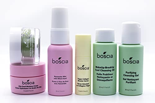 0808144893041 - BOSCIA GLOW ON THE GO TRAVEL KIT FOR DRY SKIN TYPES, 6 CT.