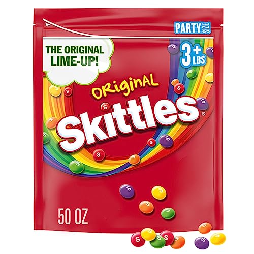 0808228609582 - SKITTLES, ORIGINAL FRUITY CANDY PARTY SIZE BAG, 50 OZ