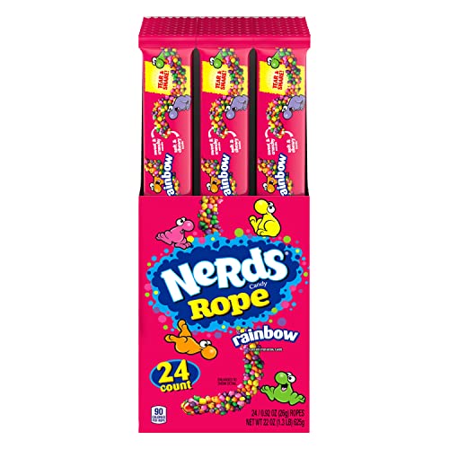 0808228674108 - NERDS ROPE RAINBOW CANDY, 0.92 OUNCE PACKAGE, 24 COUNT, PACK OF 1