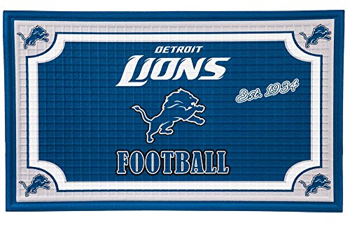 0808412427657 - TEAM SPORTS AMERICA DETROIT LIONS EMBOSSED FLOOR MAT, 18 X 30 INCHES