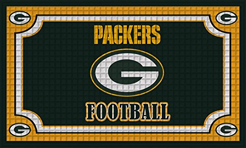 0808412427664 - TEAM SPORTS AMERICA GREEN BAY PACKERS EMBOSSED FLOOR MAT, 18 X 30 INCHES
