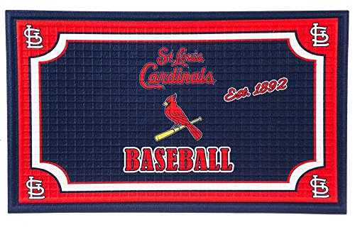 0808412427893 - TEAM SPORTS AMERICA ST. LOUIS CARDINALS EMBOSSED FLOOR MAT, 18 X 30 INCHES