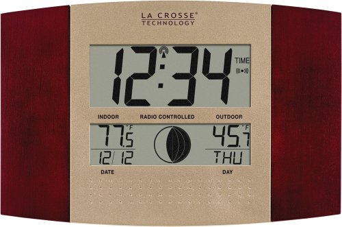 0080850362831 - LA CROSSE TECHNOLOGY WS-8117U-IT-C DIGITAL WALL CLOCK, WITH TEMPERATURE AND MOON PHASE