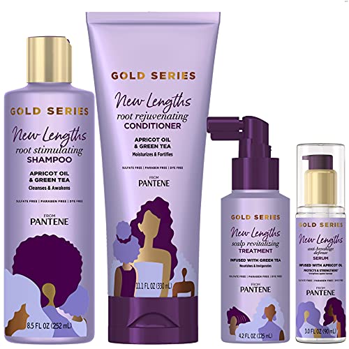 0080878196319 - PANTENE NEW LENGTHS REGIMEN WITH ROOT STIMULATING SHAMPOO, ROOT REJUVENATING CONDITIONER, SCALP REVITALIZING TREATMENT AND ANTI-BREAKAGE DEFENSE SERUM, MADE WITH APRICOT OIL AND GREEN TEA BUNDLE