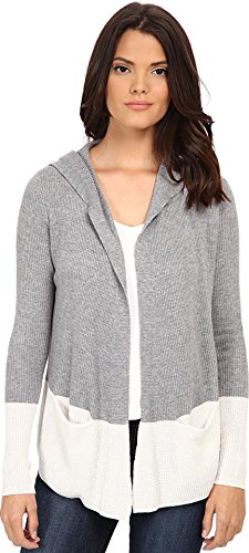 0808895568588 - JOIE WOMEN'S BASIA B COLORBLOCK CARDIGAN, HEATHER GREY/HEATHER STERLING, SMALL