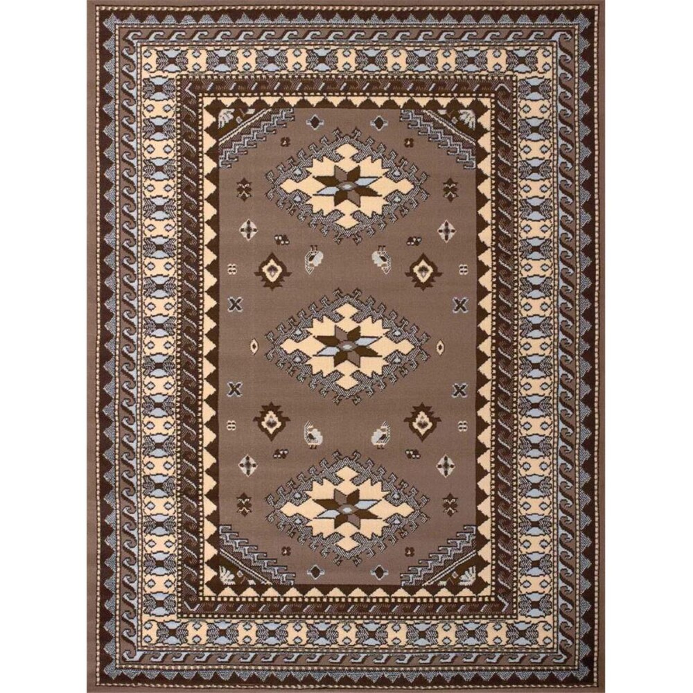 0080901423870 - UNITED WEAVERS 851 10273 912 7 FT. 10 IN. X 10 FT. 6 IN. DALLAS TRES OVERSIZE RUG, ASH BEIGE