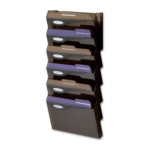 0809099003783 - RUBBERMAID CLASSIC WALL FILE SYSTEM SET - 29.25 X 13 X 4 - 7 COMPARTMENT(S) - SMOKE