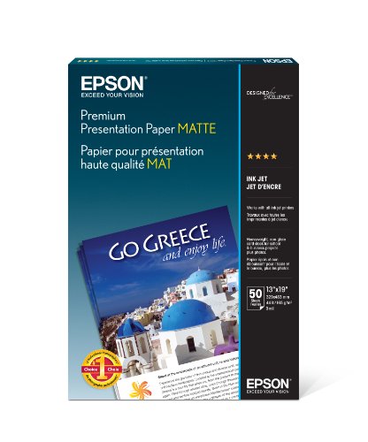 0809099090448 - EPSON PREMIUM PRESENTATION PAPER MATTE (13X19 INCHES, 50 SHEETS) (S041263)