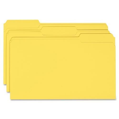 0809099231308 - 17943 SMEAD 17943 YELLOW COLORED FILE FOLDERS - LEGAL - 8.50 WIDTH X 14 LENGTH SHEET SIZE - 0.75 EXPANSION - 1/3 TAB CUT - ASSORTED POSITION TAB LOCATION - 11 PT. - STOCK - YELLOW - 100 / BOX