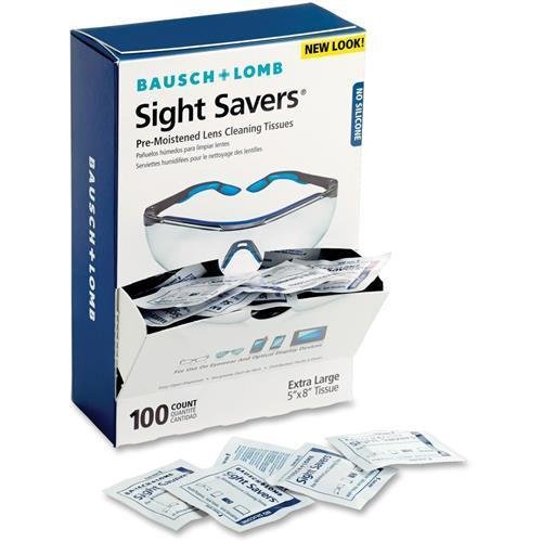 0809099346583 - 8574GM BAUSCH & LOMB SIGHT SAVERS PRE MOISTENED LENS CLEANING TISSUE - 100 PER BOX - 100 / BOX - 5 X 8