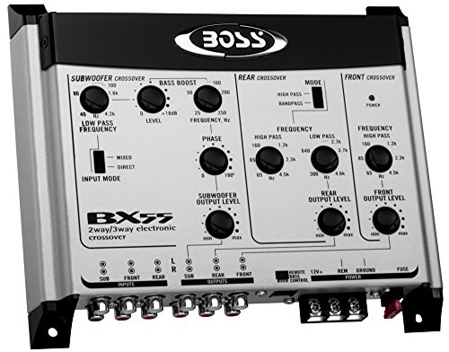 0809185840933 - BOSS AUDIO BX55 2/3-WAY PRE-AMP ELECTRONIC CROSSOVER WITH REMOTE SUBWOOFER LEVEL CONTROL