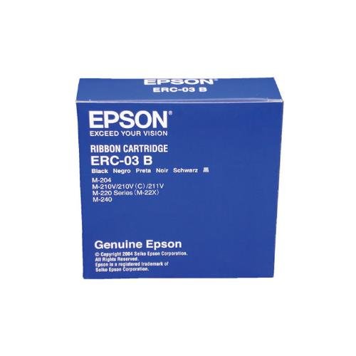 0809190636804 - EPSON ERC03B RIBBON, BLACK, CASE OF 2