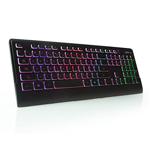 0809200117552 - AZIO PRISM USB KEYBOARD WITH 7 COLORFUL BACKLIGHTS (KB507)