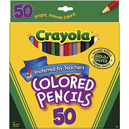 0809301920464 - CRAYOLA; COLORED PENCILS; ART TOOLS; 50 COUNT; PERFECT FOR ART PROJECTS AND ADULT COLORING