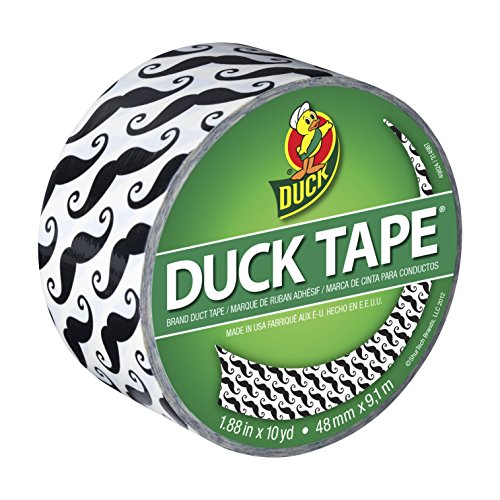 0809301934171 - DUCK BRAND 281026 PRINTED DUCT TAPE, MUSTACHES, 1.88 INCHES X 10 YARDS, SINGLE ROLL