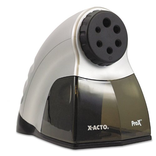 0809301941438 - X-ACTO PROX ELECTRIC PENCIL SHARPENER WITH SMARTSTOP, GRAY AND BLACK
