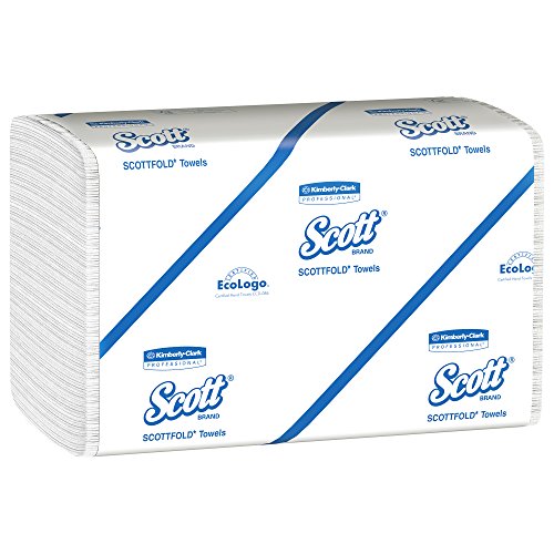 0809302012823 - SCOTT SCOTTFOLD MULTIFOLD PAPER TOWELS WITH FAST-DRYING ABSORBENCY POCKETS, WHITE, 25 PACKS / CASE, 175 TRIFOLD TOWELS / PACK, 4,375 TOWELS / CASE