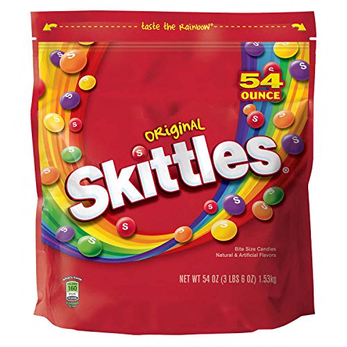 0809302161668 - SKITTLES ORIGINAL FRUITY CANDY 54-OUNCE PARTY SIZE BAG