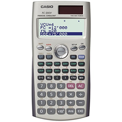 0809385670101 - CASIO FC-200V FINANCIAL CALCULATOR WITH 4-LINE DISPLAY