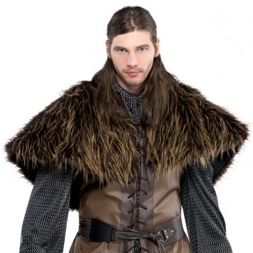 0809801736367 - AMSCAN GRACIOUS GOD & GODDESS PARTY FURRY SHOULDER CAPE (1 PIECE), ONE SIZE, BROWN