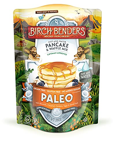 0810001560195 - BIRCH BENDERS PALEO PANCAKE & WAFFLE MIX, MADE WITH CASSAVA, COCONUT & ALMOND FLOUR, JUST ADD WATER, 28 OZ