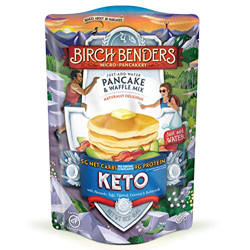 0810001560256 - BIRCH BENDERS KETO PANCAKE & WAFFLE MIX, LOW-CARB, HIGH PROTEIN, GRAIN-FREE, GLUTEN-FREE, LOW GLYCEMIC, KETO-FRIENDLY, MADE WITH ALMOND, COCONUT & CASSAVA FLOUR, JUST ADD WATER, 16 OUNCE (PACK OF 1)