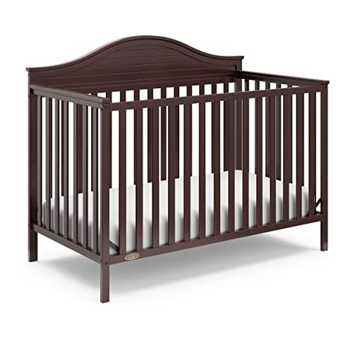 0810003667779 - GRACO STELLA 5-IN-1 CONVERTIBLE CRIB (ESPRESSO) – GREENGUARD GOLD CERTIFIED, CONVERTS TO TODDLER BED AND FULL-SIZE BED, FITS STANDARD FULL-SIZE CRIB MATTRESS, ADJUSTABLE MATTRESS SUPPORT BASE
