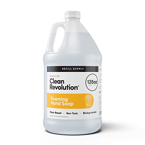 0810004550803 - CLEAN REVOLUTION FOAMING HAND SOAP REFILL SUPPLY CONTAINER. READY TO USE FORMULA. DREAMY CITRUS FRAGRANCE, 128 FL. OZ