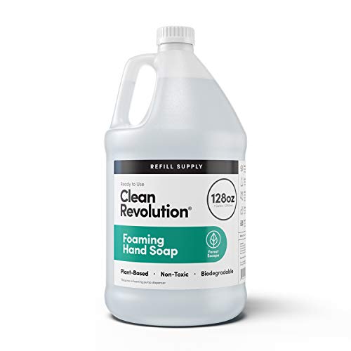 0810004550834 - CLEAN REVOLUTION FOAMING HAND SOAP REFILL SUPPLY CONTAINER. READY TO USE FORMULA. FOREST ESCAPE FRAGRANCE, 128 FL. OZ