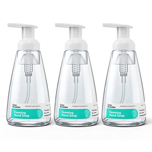 0810004551015 - CLEAN REVOLUTION READY TO USE FOAMING HAND SOAP | THREE PACK | JUMBO 15.25OZ BOTTLES | GENTLE, MOISTURIZING & ECO-FRIENDLY | REAL ESSENTIAL OILS | SPRING AIR | 45.75 TOTAL FL OZ