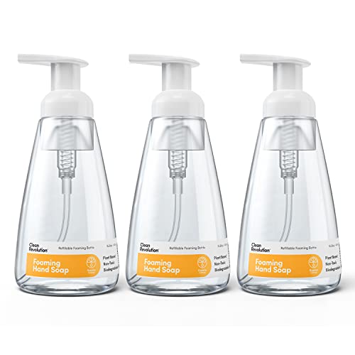 0810004551022 - CLEAN REVOLUTION READY TO USE FOAMING HAND SOAP | THREE PACK | JUMBO 15.25OZ BOTTLES | GENTLE, MOISTURIZING & ECO-FRIENDLY | REAL ESSENTIAL OILS | DREAMY CITRUS | 45.75 TOTAL FL OZ