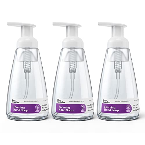 0810004551039 - CLEAN REVOLUTION READY TO USE FOAMING HAND SOAP| THREE PACK | JUMBO 15.25OZ BOTTLES | GENTLE, MOISTURIZING & ECO-FRIENDLY | REAL ESSENTIAL OILS | NATURAL LAVENDER | 45.75 TOTAL FL OZ
